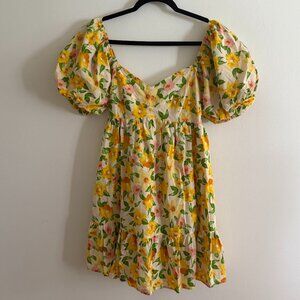 &merci Puff Sleeve Mini Dress Size S